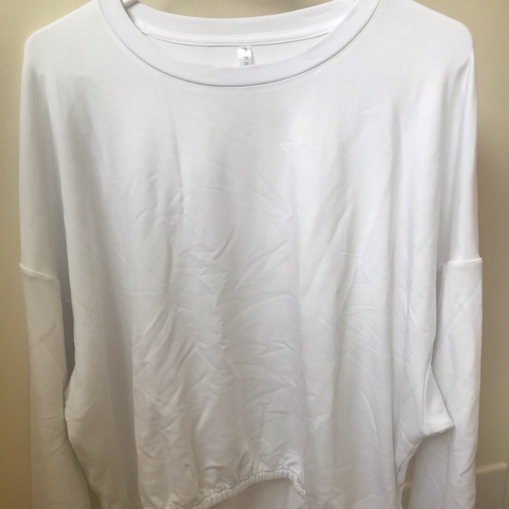 NWT fabletics white sweatshirt